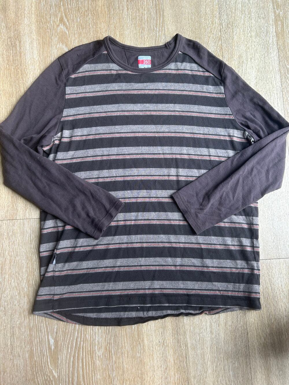 Icebreaker 260 MerinoWool LongSleeve Striped Crew Neck Base Layer outdoorsy hike